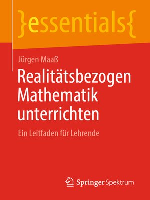 cover image of Realitätsbezogen Mathematik unterrichten